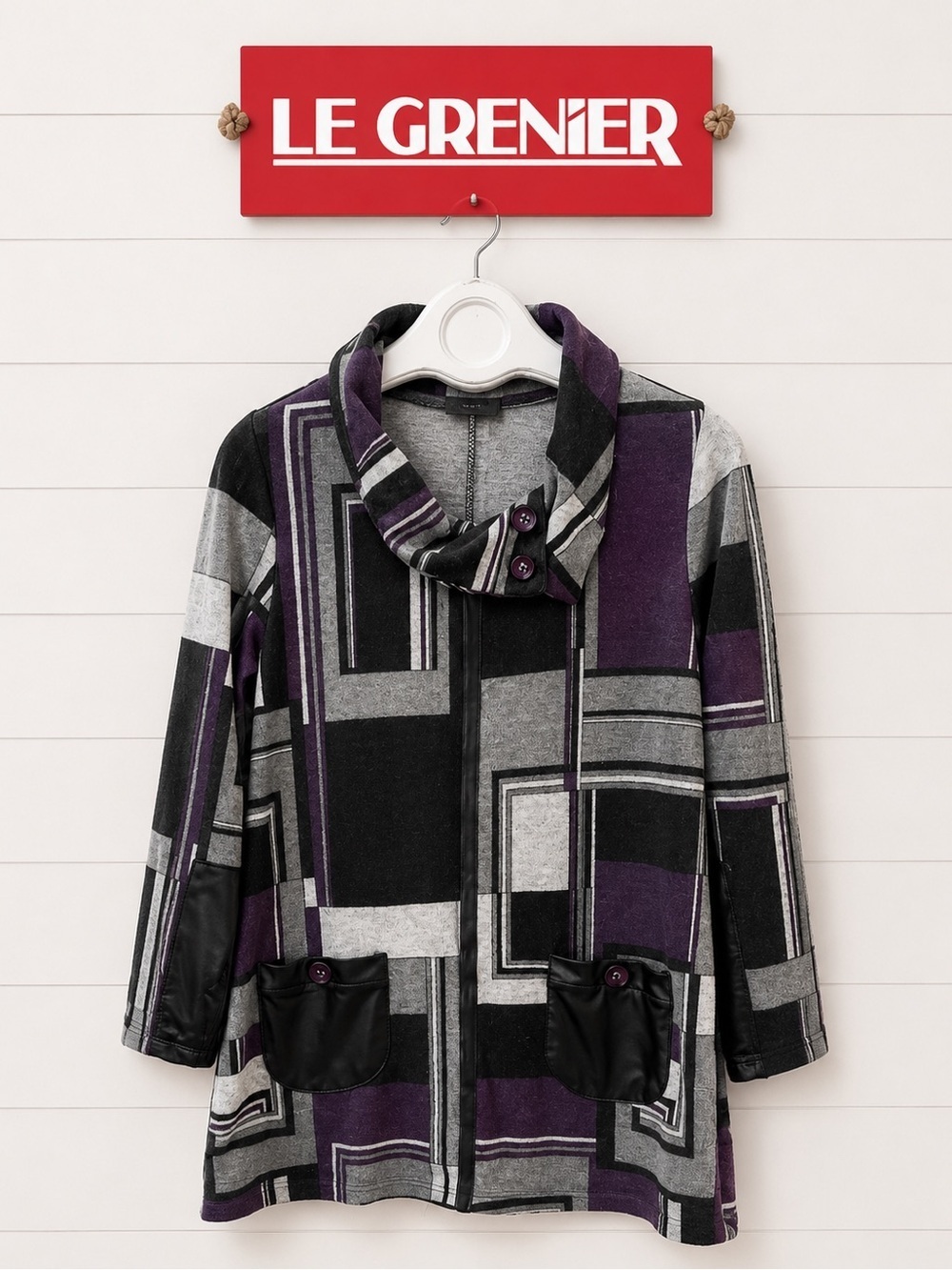 LE GRENIER – Geometric Tunic Top size L